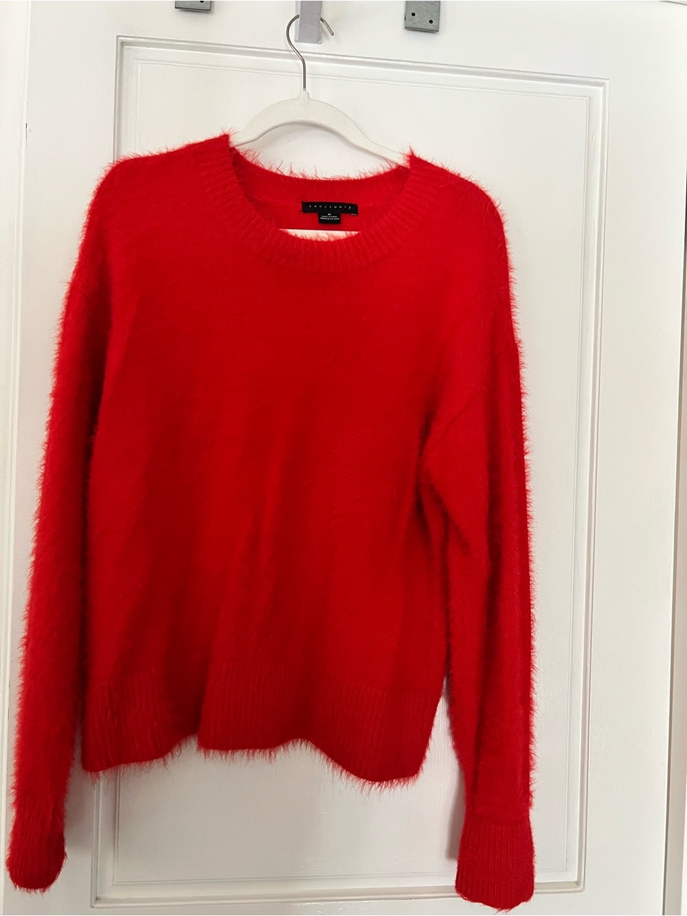 Sanctuary Red Fuzzy Crewneck Sweater